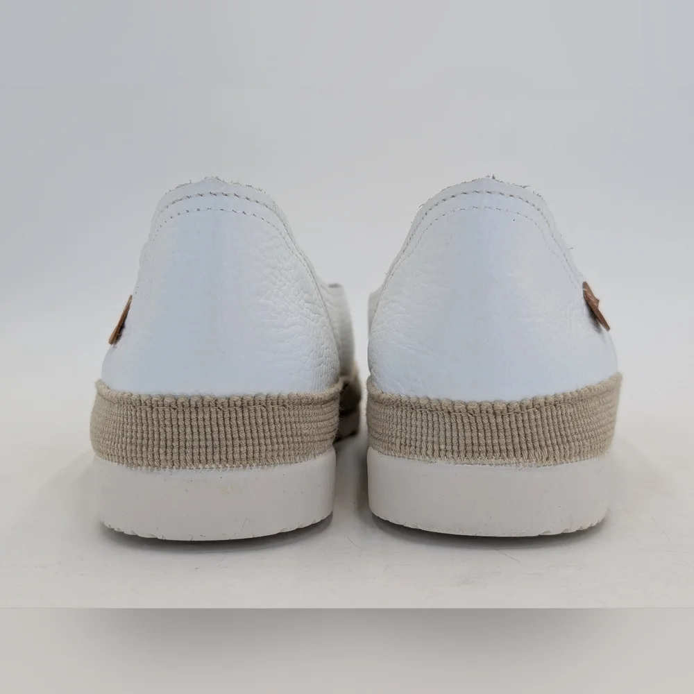 Verbenas Noelia Women Sz 10 Made in Spain Espadrilles White Leather